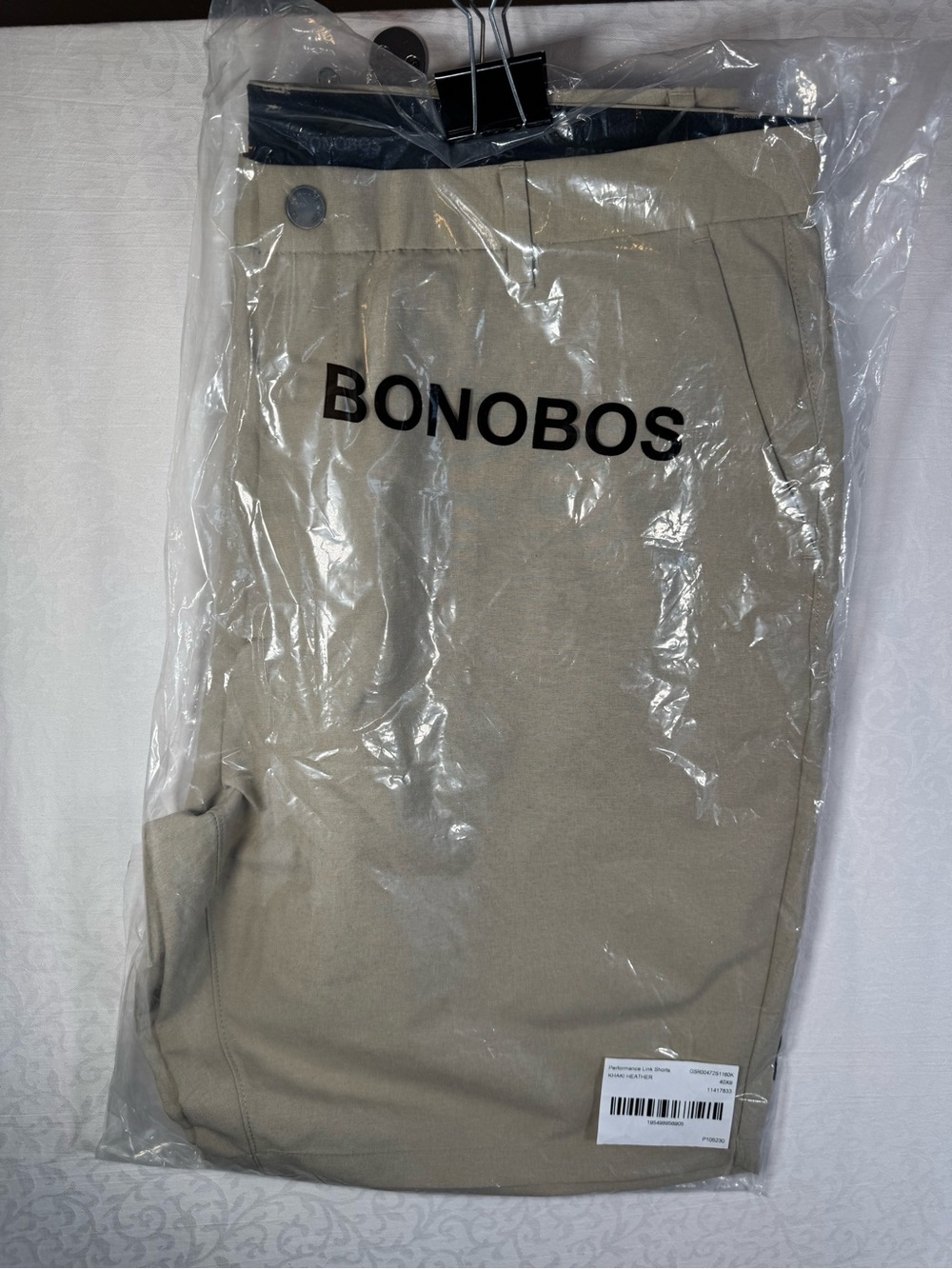 Bonobos Performance Link Shorts 40x9 Khaki Heather NWT New York